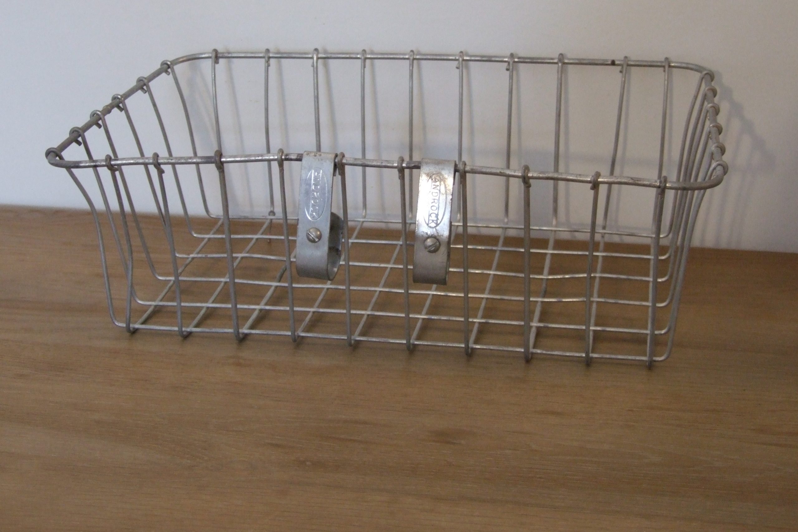 Vintage Androck Metal Bike Basket city relics