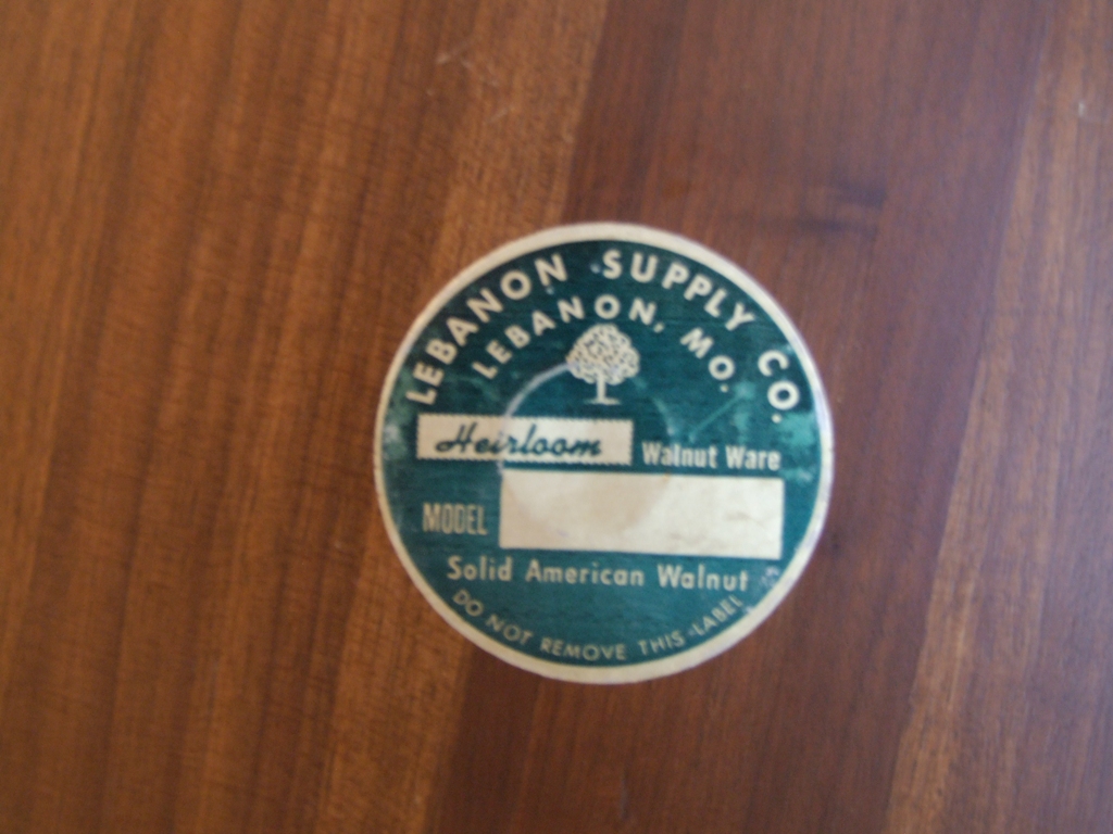 Lebanon Supply Co. Walnut & Chrome Serving Dish city relics